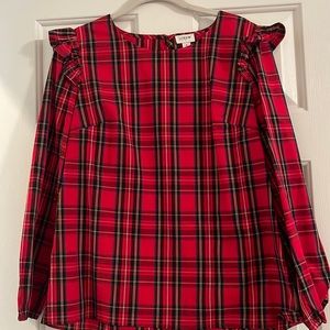 J.Crew Tartain Long Sleeve - Size Small